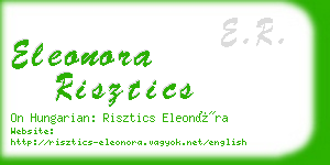 eleonora risztics business card